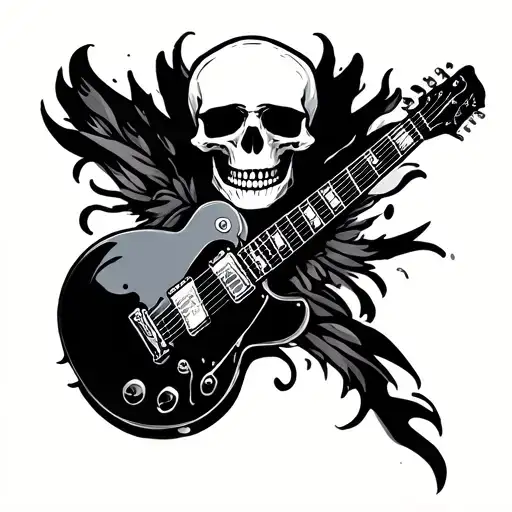 Skull And Guitar