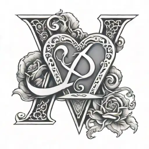 Letter 'A' And A Heart