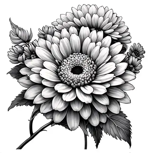 Chrysanthemum And Marigold