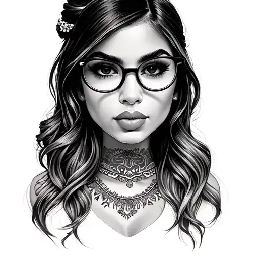 Chicano Girl With Glasses