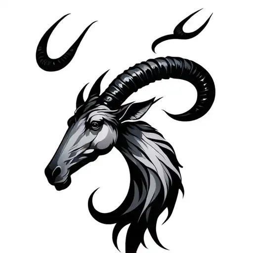 Capricorn Symbol Intertwined