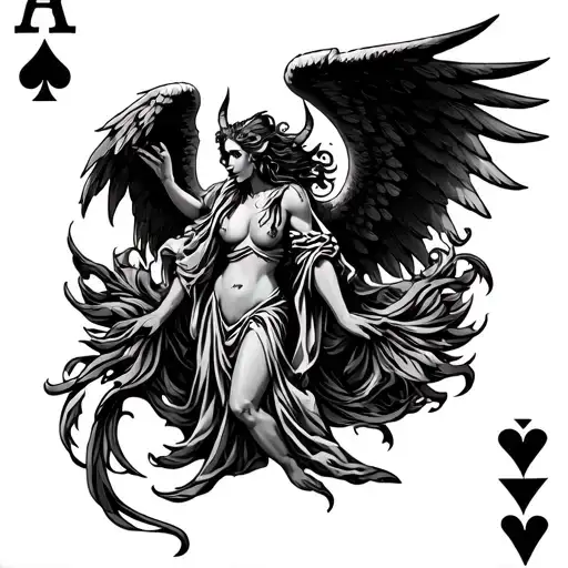 Playing Cards Arch Angel Half Demon