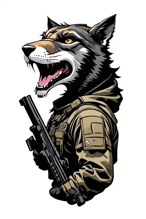 Combat Soldier Animal Character