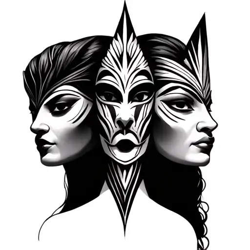 Sanderson Sisters Vertical African Tribal Mask