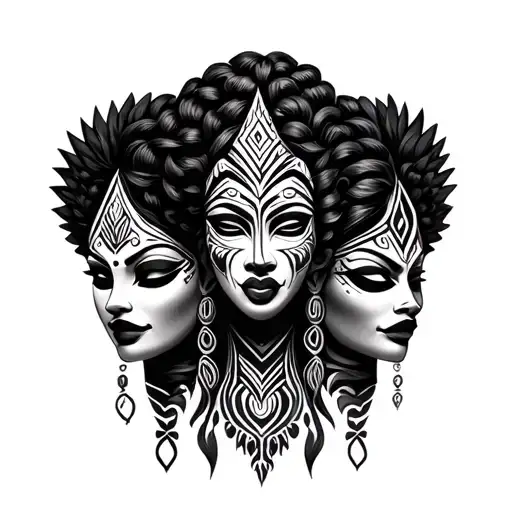 Sanderson Sisters Vertical African Tribal Mask