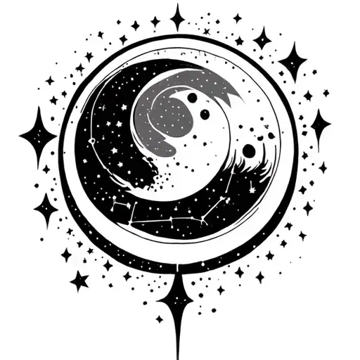 Moon And Constellation