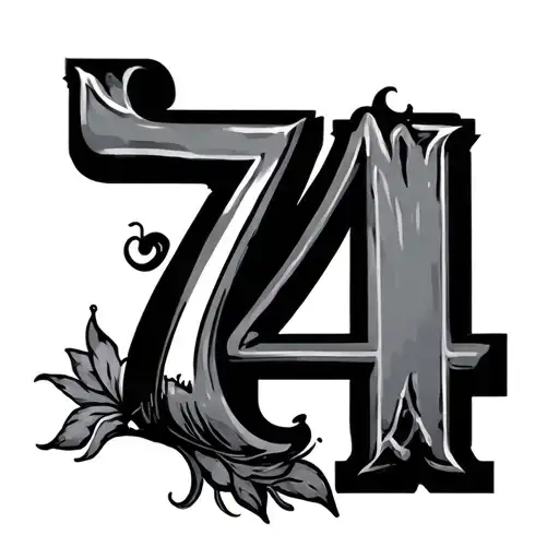 Number 74 Things Around It