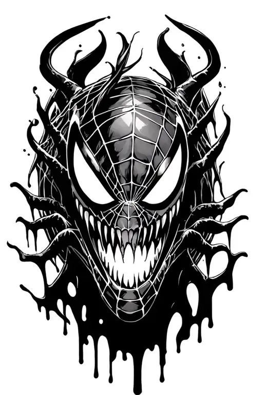 Spider-man Versus Venom Drips From The Fangs