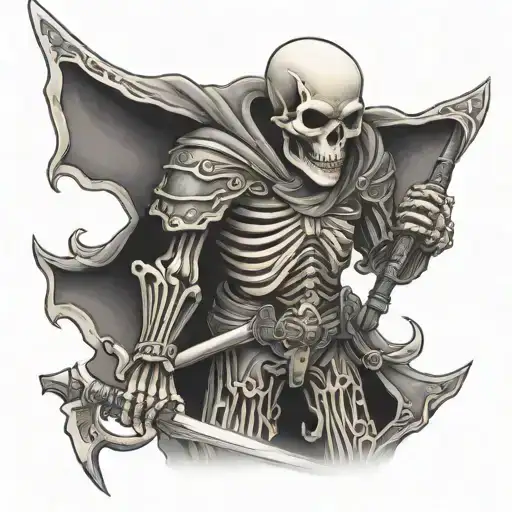 Skeleton Warrior Holding