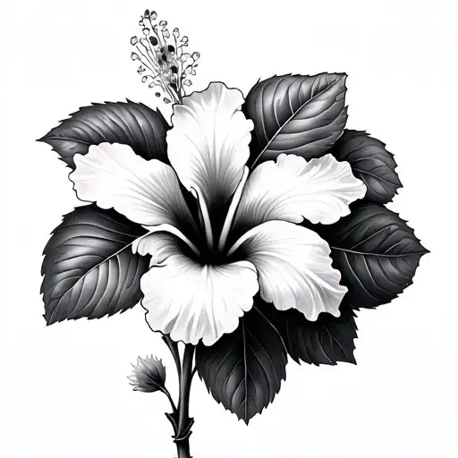 7 Hibiscus Flower With Stems Tied Together