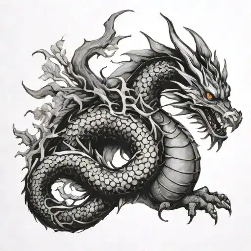 Dragon In Tokyo Trees