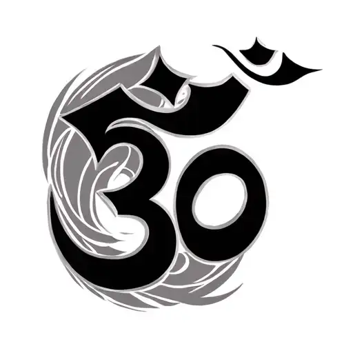 Thrishul With Om Symbol Incorporated Representing