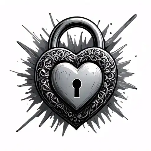 Cross With Heart Shaped Lock