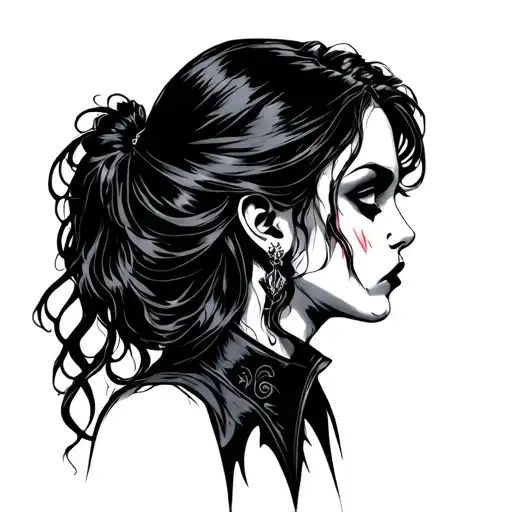 Vampire Girl Side Profile