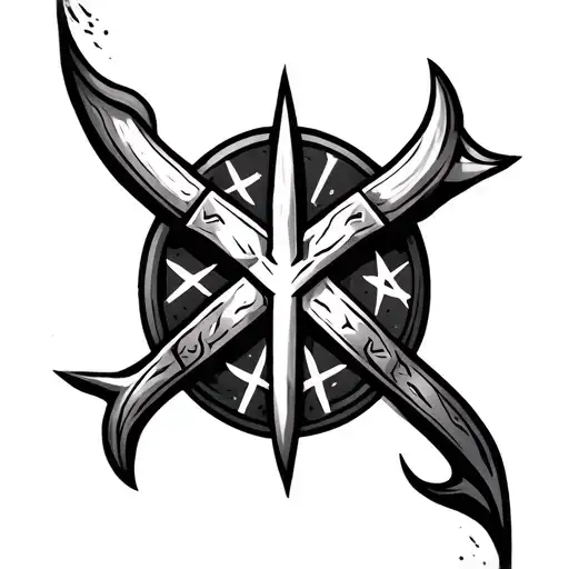Dane Viking Runes Half Sleeve Tattoo Simple