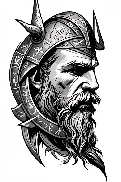 Dane Viking Runes Half Sleeve Tattoo Simple