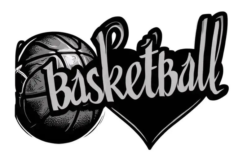 Heart Over Height Basketball Text Written