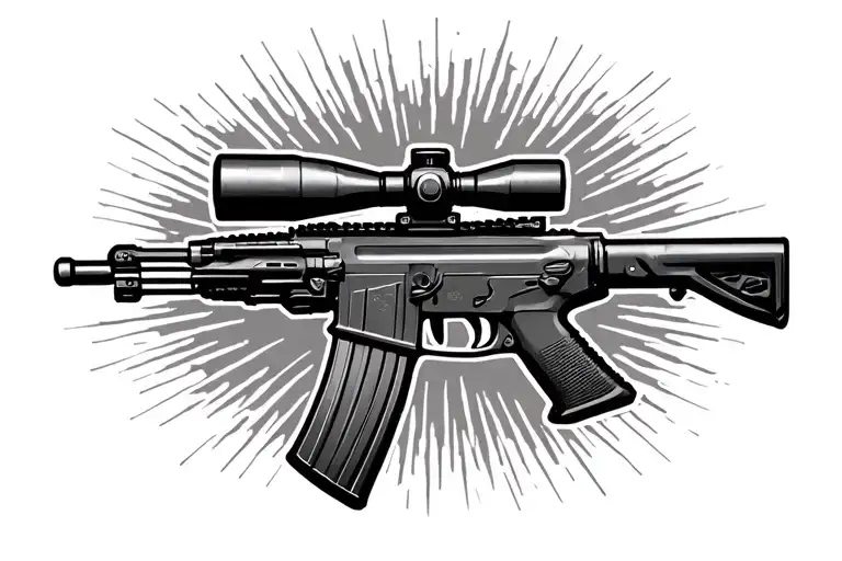 An Image Of An Ak-47 Assault Rifle
