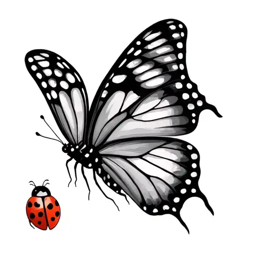Butterfly And Ladybug