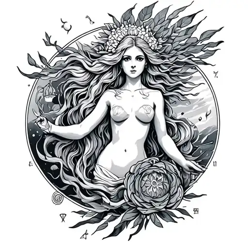 Aquarius Zodiac Sign With A Woman