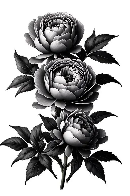 2 Peonies Blooming