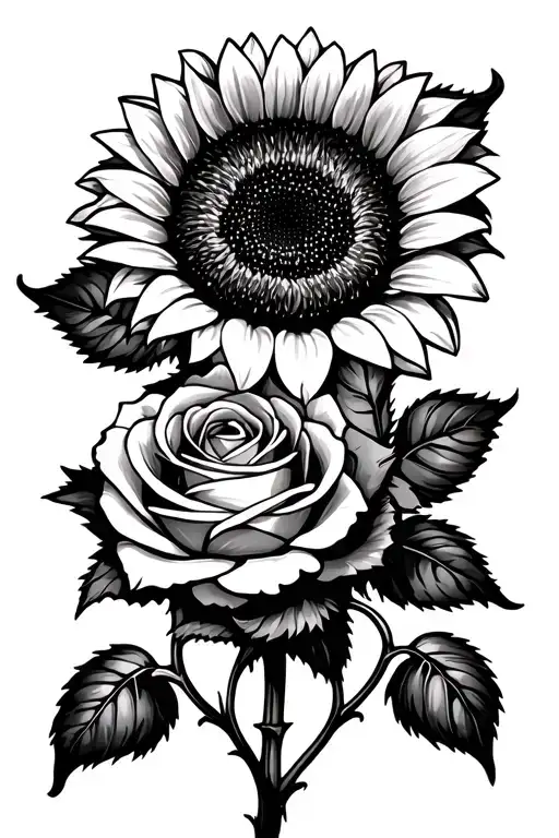 Sunflower And Rose Relationship