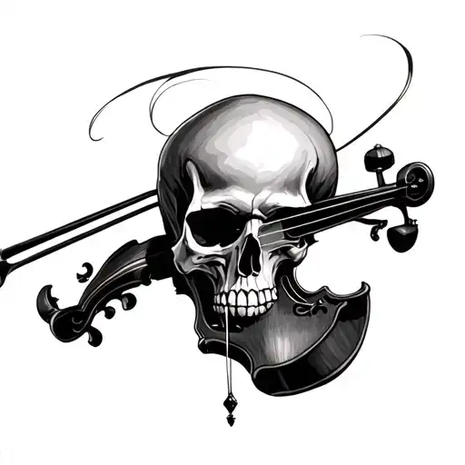 Skull With Violine