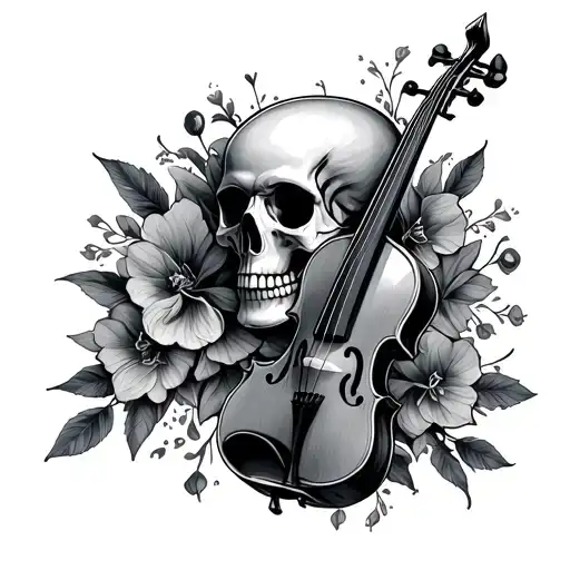 Skull And Violine Pmc