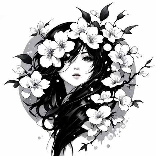 Sayonara With Falling Cherry Blossoms