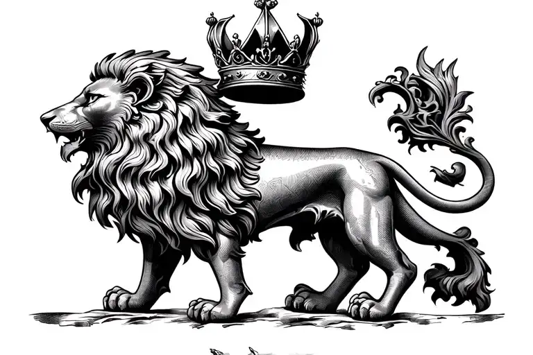 Scottish Lion With A Crown
