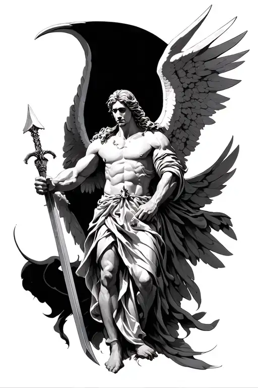Michael Archangel Slaying Satin