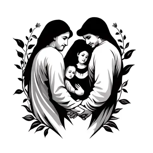 Tattoos Symbolizing Family Holding Hands For Men