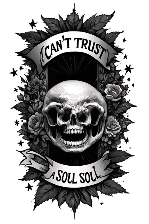 The Words Can't Trust A Soul With Starts Around It