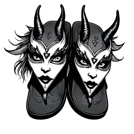 Flip Flops Lady Demon Mask