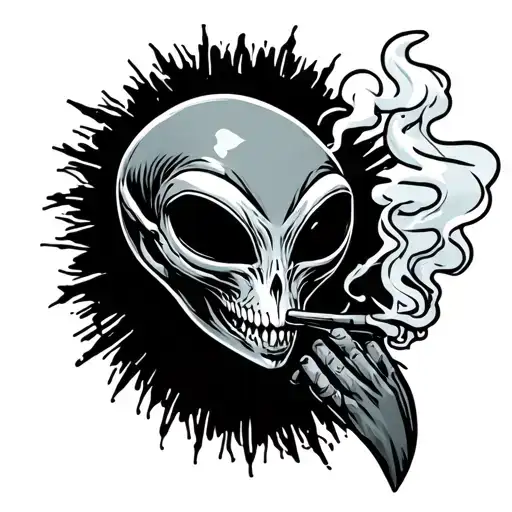 Thugged Out Psychedelic Alien Smoking