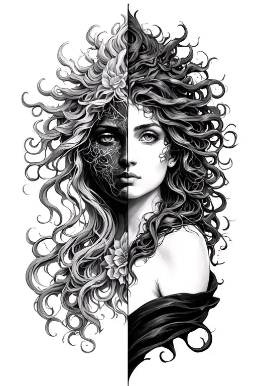 Half Medusa Half Lilith