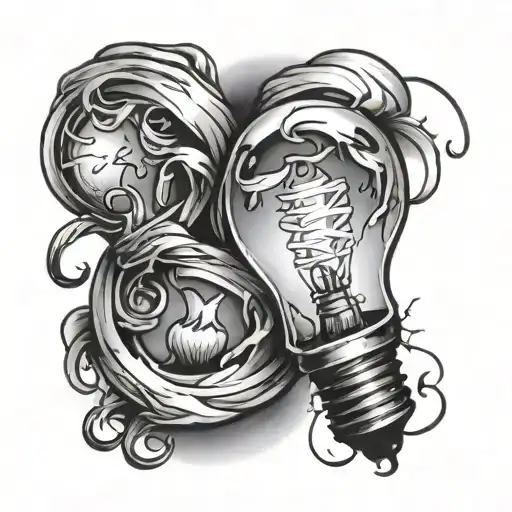 Broken Christmas Light Bulb Emerging