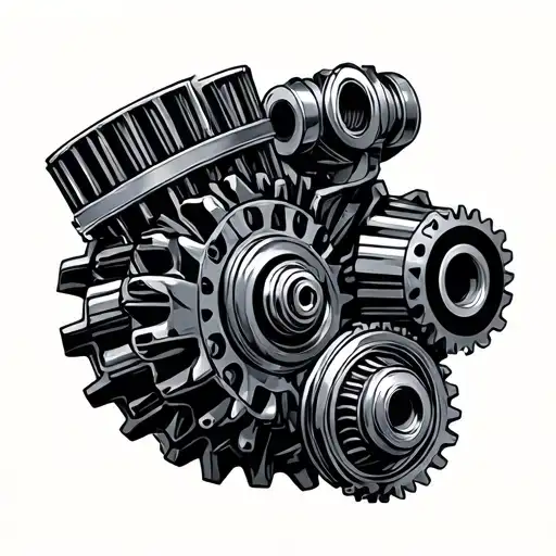 Motor Components Welding Gears Symbolizing