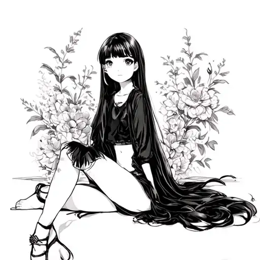 Anime Girl Sitting