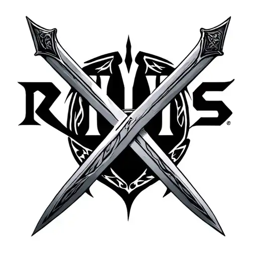 Sword With The Name Rhys Incorporated Within