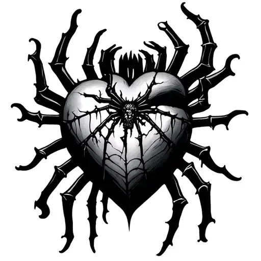 Zombie Heart Spiderweb