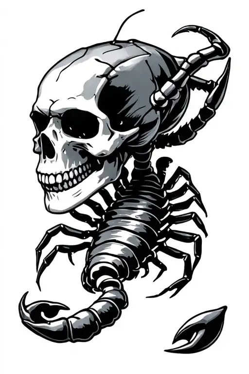 Scorpion Piercing A Skull
