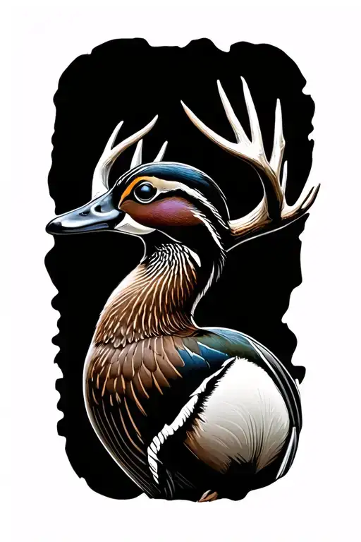 Wood Duck Whitetail Buck Standing