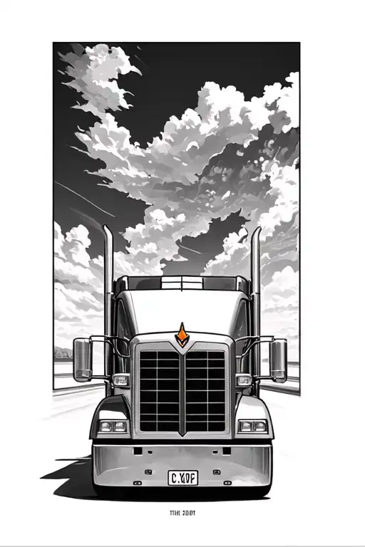 Semi Truck Driving Towards Living A Fulfilling Life