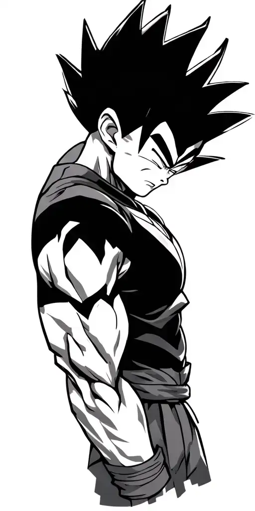 Design A Dragon Ball Z Sleeve Tattoo With A Emphasis On Vegeta