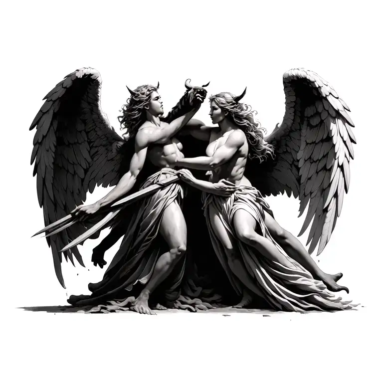 Angels Fighting Demons