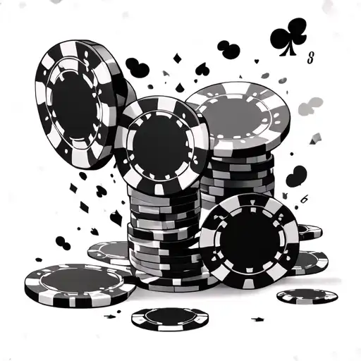 Poker Chips Spilling