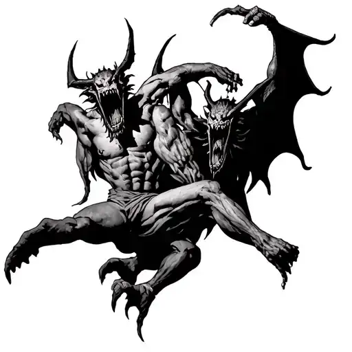 Demons Fighting To Escape A Prison