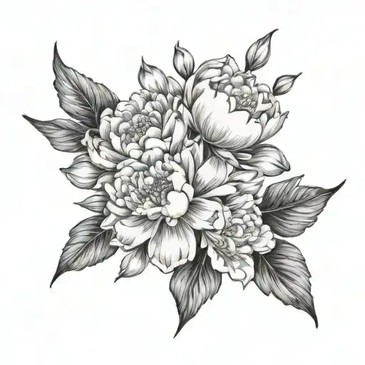 Peony Hawthorn Gladiolus Flower Bouquet