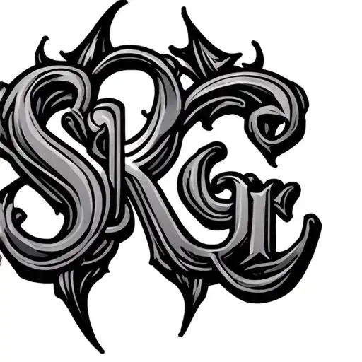 Initials S R G Written Pretty
